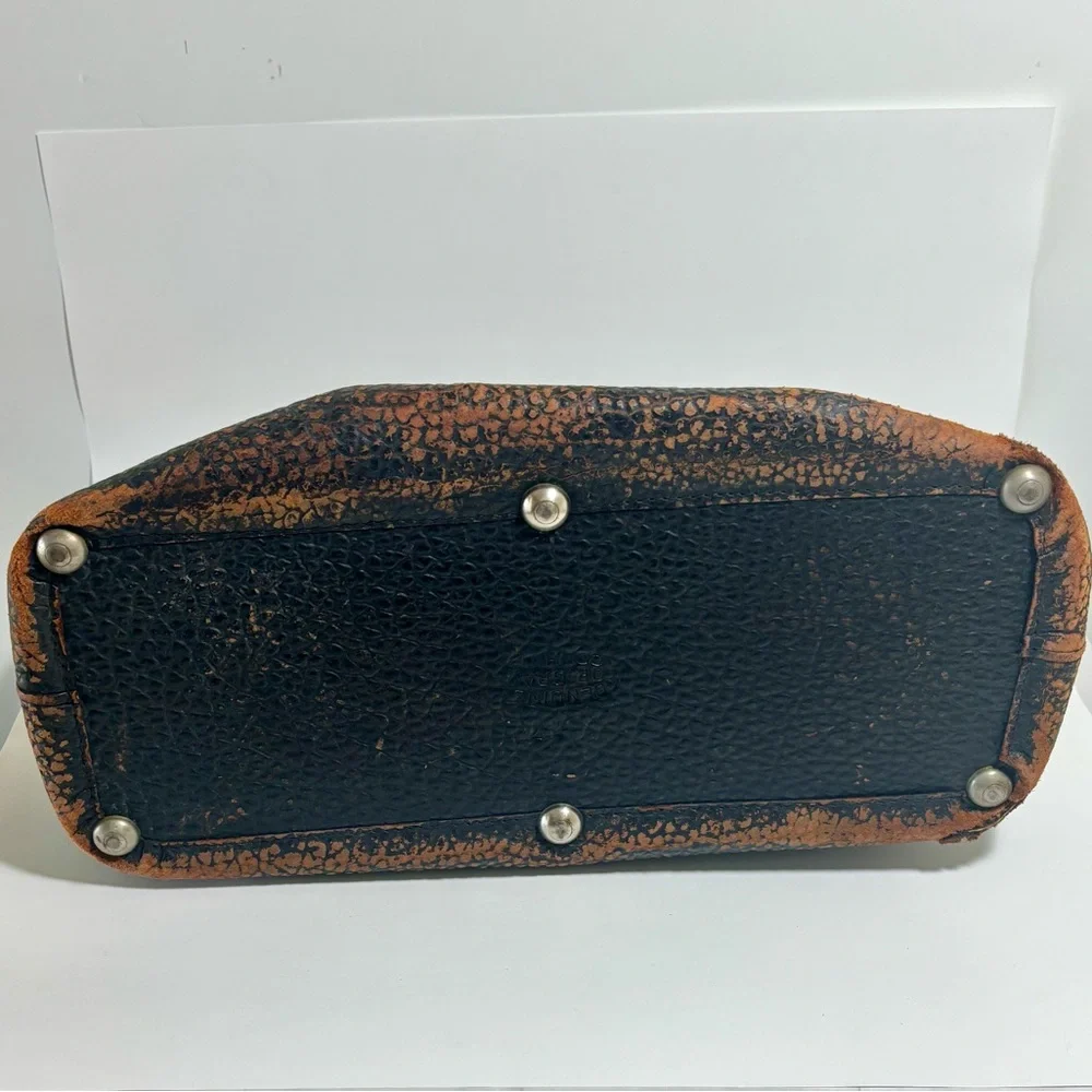 Vintage Leathers Doctors Bag Circa 1920s Leather Handles Lock Closure Bun Feet
